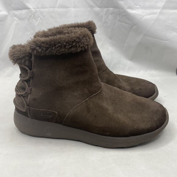 Skechers ON THE GO CITY 2 HIBERNATE Chocolate Brown Winter Boot 14615 Womens 8.5 - Picture 1 of 9